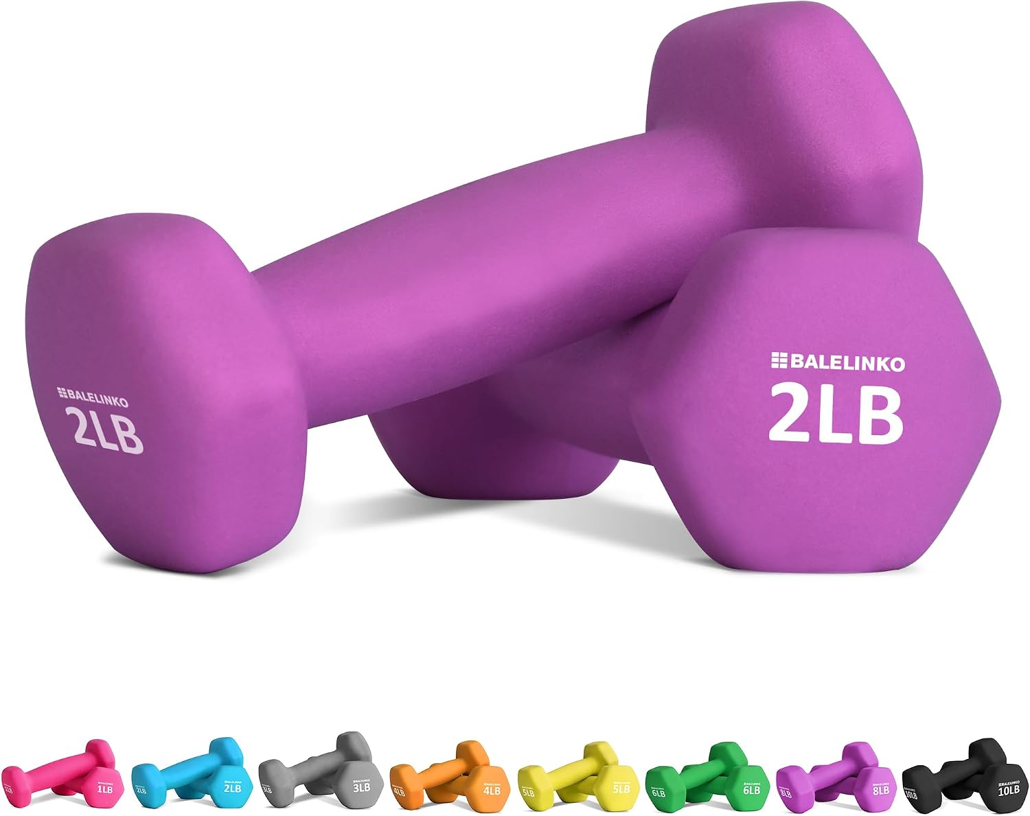 Balelinko Home Gym Equipment Workouts Strength Training Weight Loss Pilates Yoga Dumbbell Set