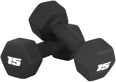 CAP Barbell Neoprene Dumbbell Weights Pairs and Sets, Black