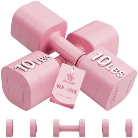 Ragebby Adjustable Dumbbell Set of 2, Weights for Men and Women at Home